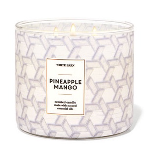 Bath &amp; Body Works White Barn Scented Candle #Pineapple Mango 411 g