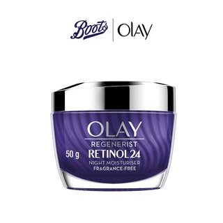 Olay โอเลย์ รีเจนเนอรีส เรตินอล24 ไนท์ มอยเจอร์ไรเซอร์ ครีมสูตรลดเลือนริ้วรอย สำหรับกลางคืน 50กรัม