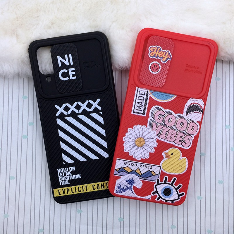 samsung-เคสซัมซุง-เคสโทรศัพท์ฝาปิดเลนส์กล้องฝาสไลด์-เคสกันเลนส์กล้อง-เคสสีพาสเทล-พิมพ์ลายการ์ตูน-เคสแฟชั่น-เคสการ์ตูน