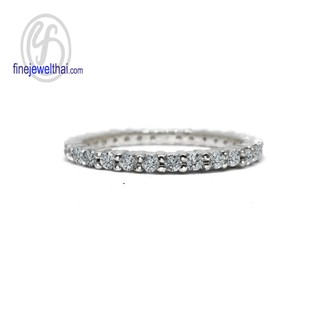 Finejewelthai แหวนเพชร-แหวนเงิน-เพชรสังเคราะห์-เงินแท้-แหวนอินฟินิตี้/Infinity-Diamond Cz-Silver925-Ring - R1305czwg