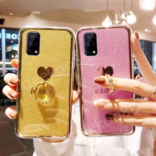 เคสโทรศัพท์ Realme 7 5G 2020 Casing With Ring Holder  Softcase Bling Glitter Be Loved Phone Case Cover for Realme7 5G เคส