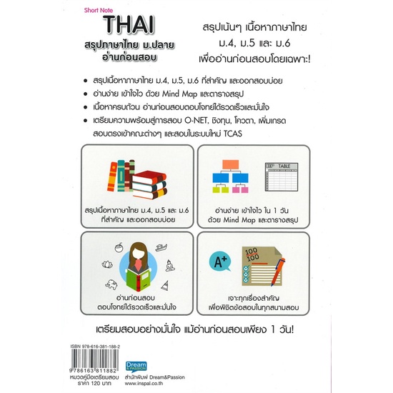 หนังสือ-short-note-thai-สรุปภาษาไทย-ม-ปลาย-อ่านก่อนสอบ-หนังสือใหม่-พร้อมส่ง-อ่านเลย