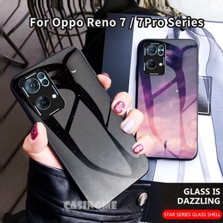 เคสโทรศัพท์มือถือกระจกนิรภัย แบบบาง สําหรับ Oppo Reno 7 Reno7 Pro Reno7Pro 7Z 7SE SE Z 4G 5G
