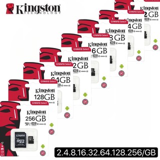 ภาพขนาดย่อของสินค้าเมมโมรี่การ์ด Kingston Micro SD card Memory Card2GB 4GB 8GB 16GB 32GB 64GB 128GB 256GB กล้อง/ โทรศัพท์มือถือ