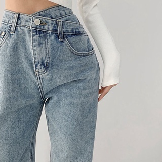 ภาพหน้าปกสินค้ากางเกงยีนส์เอวสูงเอวสูงสไตล์ฮ่องกงย้อนยุคหญิงฤดูร้อนกางเกงขายาวทรงสลิมหลวมกางเกงซับใน ที่เกี่ยวข้อง