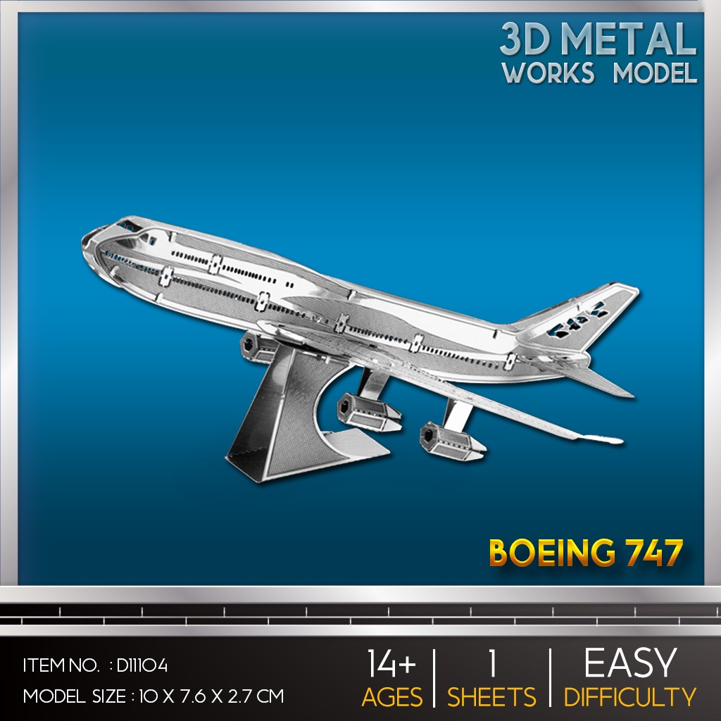 โมเดลโลหะ-3-มิติ-เครื่องบินโบอิง-747-boeing-747-d11104-สินค้าเป็นแผ่นโลหะต้องนำไปต่อเอง-พร้อมส่ง