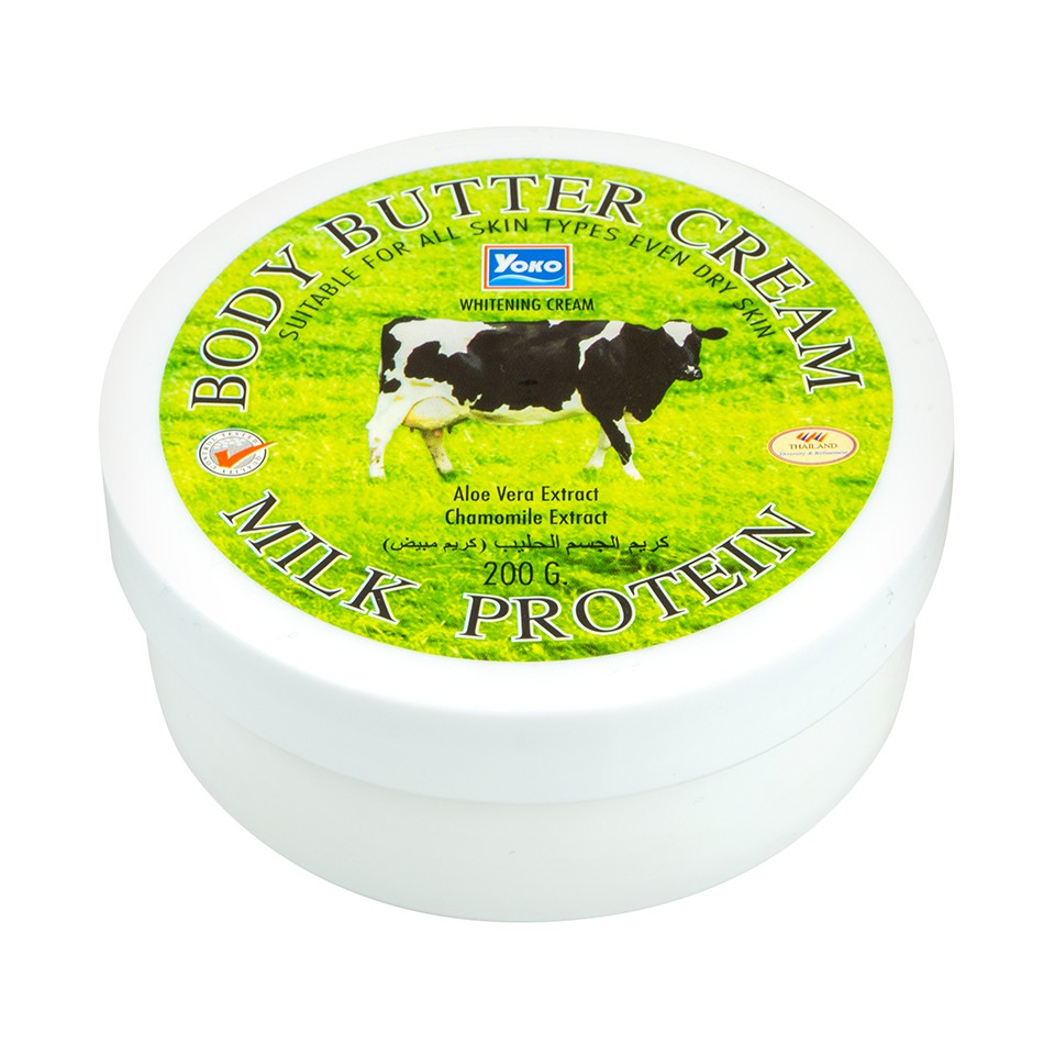 YOKO ครีมบำรุงผิวกาย สูตรน้ำนม YOKO BODY BUTTER CREAM MILK PROTEIN