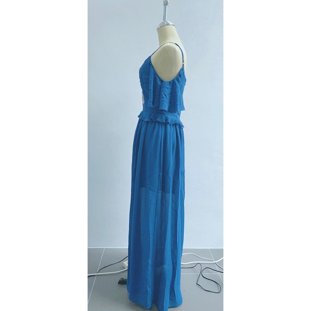 เดรสยาวผ้าชีฟองสีน้ำเงิน-เดรสไปทะเล-misty-mynx-size-s-myx013