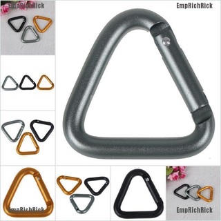 พวงกุญแจหัวเข็มขัด Carabiner ทรงสามเหลี่ยมสําหรับตั้งแคมป์กลางแจ้ง 1 ชิ้น