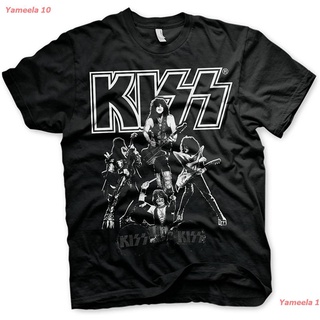 KISS Officially Licensed Hottest Show On Earth Mens T-Shirt (Black) คิส วงร็อค เสื้อพิมพ์ลาย เสื้อแนวสตรีท เ