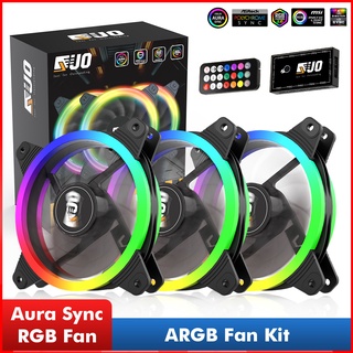 ภาพหน้าปกสินค้าAigo พัดลมระบายความร้อน RGB 120 มม. 3 ชิ้น และแหวนไฟคู่ 1 ควบคุม 5v 3pin AURA SYNC ARGB สําหรับคอมพิวเตอร์ ที่เกี่ยวข้อง