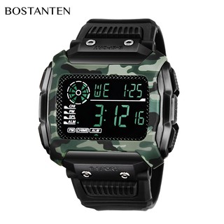 【 Bostanten Official 】นาฬิกาอิเล็กทรอนิกส์มัลติฟังก์ชั่น 1022k กันน้ำได้（กล่องฟรี）