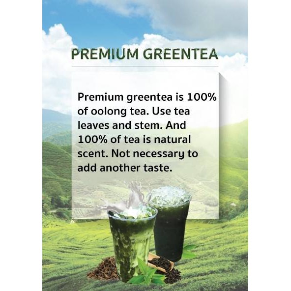 ชาเขียว-ชาเขียวพรีเมี่ยม-ก้อนแข็ง-ใบชาอู๋หลง-ผงชาเขียว-ชา-กาเเฟ-ขนาดบรรจุ-500-กรัม-premium-green-tea-bybluemocha