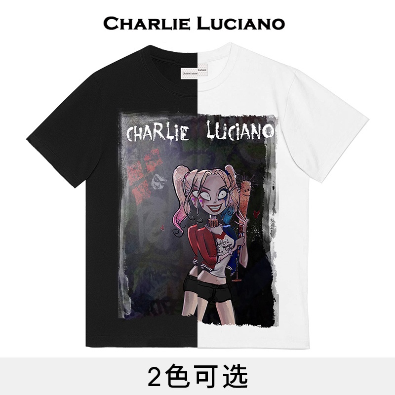 เสื้อยืด-พิมพ์ลายตัวตลก-charlie-luciano-แฟชั่นฤดูร้อน-สําหรับผู้ชาย-และผู้หญิงs-5xl