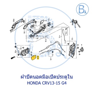 **อะไหล่แท้** ฝาปิดนอตมือเปิดประตูใน HONDA CRV13-15 G4