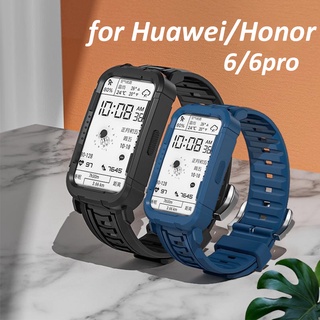 สายนาฬิกาข้อมือซิลิโคน กันน้ํา ทนทาน แบบเปลี่ยน สําหรับ Huawei Honor Band 7 6 6Pro Honor 6 Huawei Honor Band6 Pro