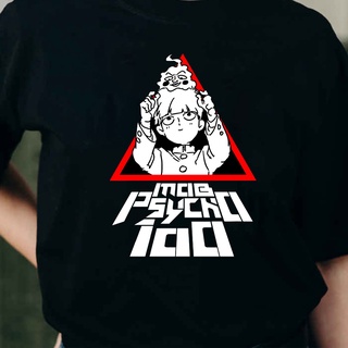 เสื้อยืด Japan Anime Mob Psycho Tshirt Shigeo Kageyama Kawaii Print Tops Women Men Oversized T-shirt Cartoon Manga