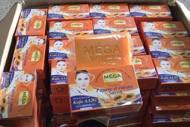 โลชั่นมะละกอผิวขาว-mega-white-gold-france-lotion-kojic-aa2g-spf50-pa