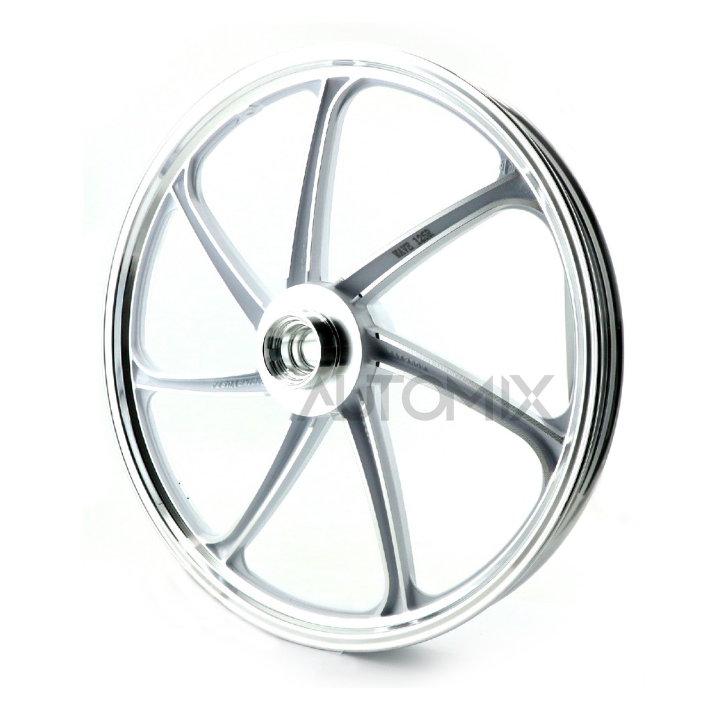 yusta-ล้อแม็ก-7ก้าน-honda-wave-125-r-สีขาวปัดเงา-หน้า-หลัง-2ล้อ-อะไหล่-อุปกรณ์ตกแต่งรถ-จักรยานยนต์-มอเตอร์ไซค์-t0074