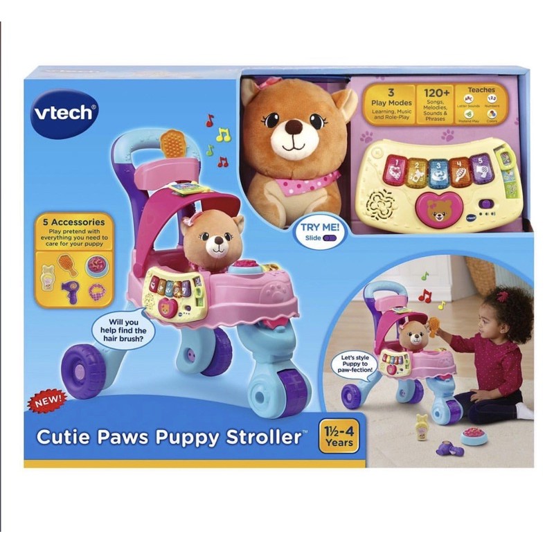 vtech-cutie-paws-puppy-stroller-with-plush-puppy-and-accessories