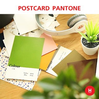ภาพหน้าปกสินค้าโปสการ์ด Postcard PANTONE การ์ดแพนโทนสี พร็อพถ่ายรูป ของตกแต่ง ที่เกี่ยวข้อง