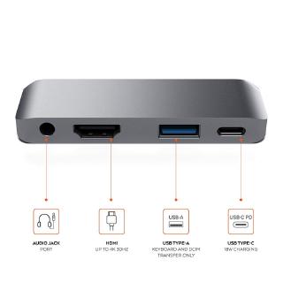 ภาพหน้าปกสินค้า4 in 1 USB Hub-C Hub มือถือ 4K HDMI พร้อมแจ็คหูฟัง 3.5 มม. USB PD เชื่อมต่อ Hub Type C Hub ที่เกี่ยวข้อง