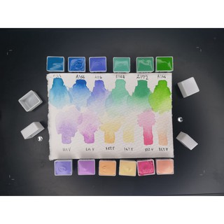 สีน้ำพาสเทล บีบใส่แพน Half Pan (2 ml) - Paul Rubens Pastel Candy Watercolor