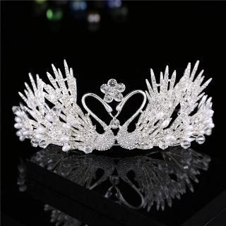 【Ready Stock】Women Luxury Jewelry Exquisite Glitter Crystal Love Heart Crown Hair Accessories