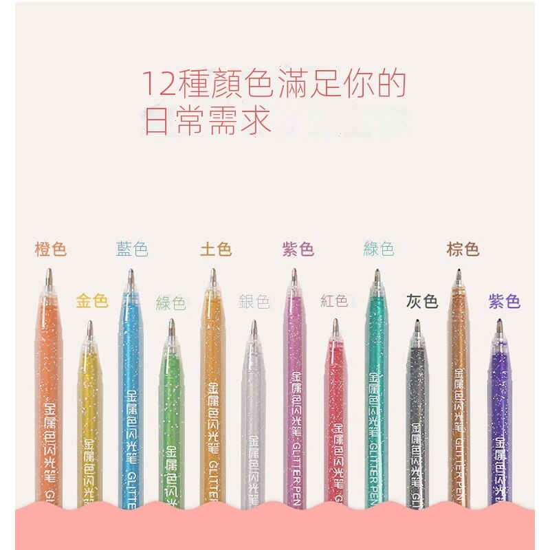 ชุดปากกาไฮไลท์-แต่งกลิตเตอร์-สีทอง-สไตล์เกาหลี-สําหรับนักเรียน