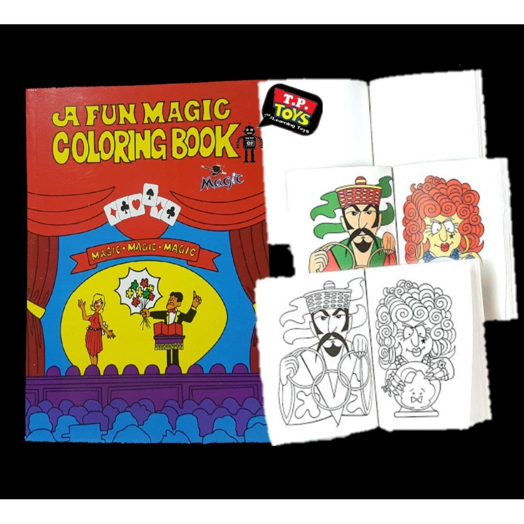 T.P. TOYS MAGIC COLOURING BOOK สมุดมายากล วาดรูป ระบายสีเอง | Shopee ...