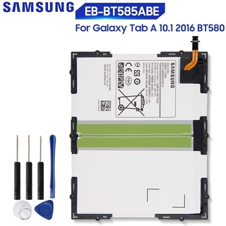 Originalเปลี่ยนแบตเตอรี่SamsungสำหรับGalaxy Tab 10.1 2016 T585C BT580 SM-T585 EB-BT585ABE EB-BT585ABA 7300MAh