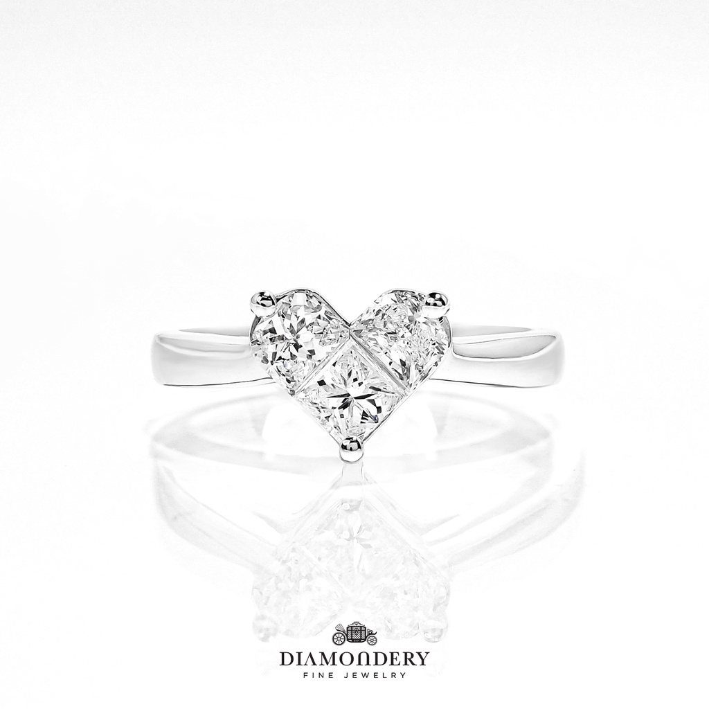 แหวนเพชรแท้ AsOne Heart Diamond Ring 002 ( Diamond Ring ) Shopee Thailand