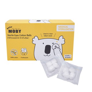 BABY MOBY เบบี้ โมบี้ สำลีก้อนเช็ดตาแบบสเตอไรส์ (Sterile Cotton Balls)