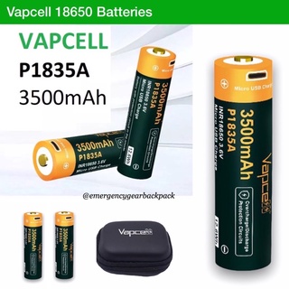 Vapcell P1835A 18650 3500mAh 3.6V 10A USB Rechargeable Li-ion Battery