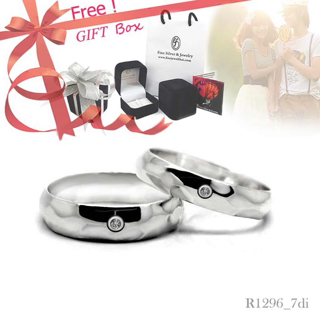 finejewelthai-แหวนคู่-แหวนเพชร-แหวนเงินแท้-couple-diamond-silver-ring-valentine-gift33