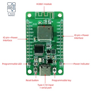2.4GHz WiFi Chip SDIO SPI I2C UART GPIO I2S Interface Hi3861 Development Board Hi3861V100 High Integrated ADC Input Expa