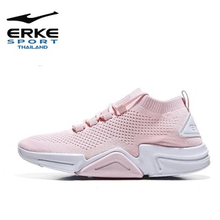 ERKE Free Flyknit (Mid) สีชมพู White Pink รองเท้าผ้าใบ ผู้หญิง