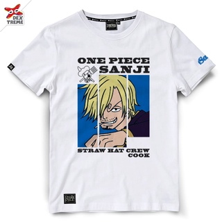 เสื้อยืดโอเวอร์ไซส์(Dextreme) T-shirt DOP-1471 One Piece ลาย Sanji มีสีขาวและสีดำS-3XL