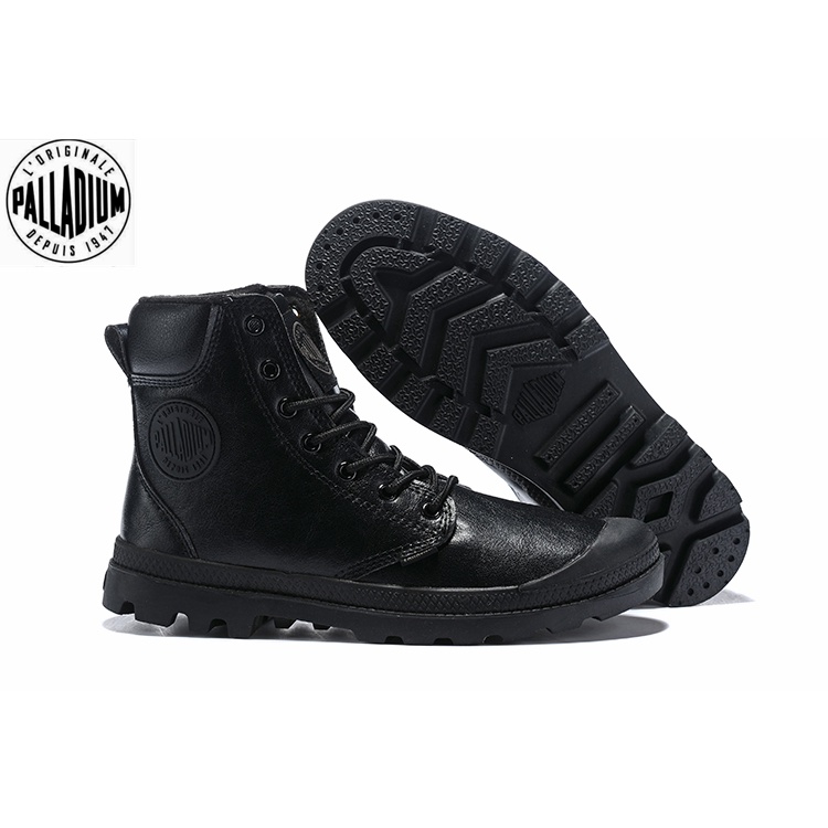 100-original-palladium-mens-black-matte-leather-martin-boots-40-44