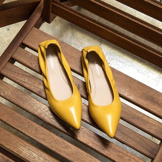 Sweet Palettes รองเท้าหนังแกะ Ida Hello Yellow