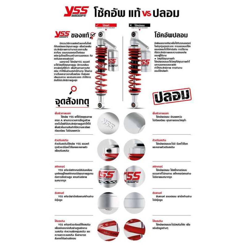 โช๊คอัพหลัง-yss-g-za-honda-click125i-150i-สปริงแดงกระปุกเงิน-ของแท้มีรับประกัน-100