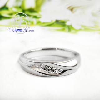 Finejewelthai-แหวนเพชร-แหวนเงิน-เงินแท้-Silver-Diamond Cz Ring - R1193cz