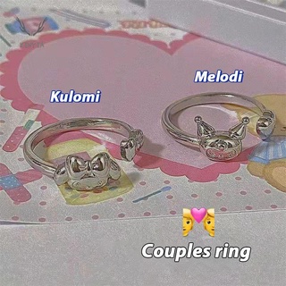 XINYIA1 แหวนเปิด ลายการ์ตูน Melody Kuromi น่ารัก เรียบง่าย ของขวัญวันเกิด วันวาเลนไทน์ 2022