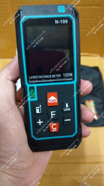 เครื่องมือวัดระยะ-เลเซอร์วัดระยะดิจิตอล-100-เมตร-พร้อมระดับน้ำ-laser-distance-meter-n-100