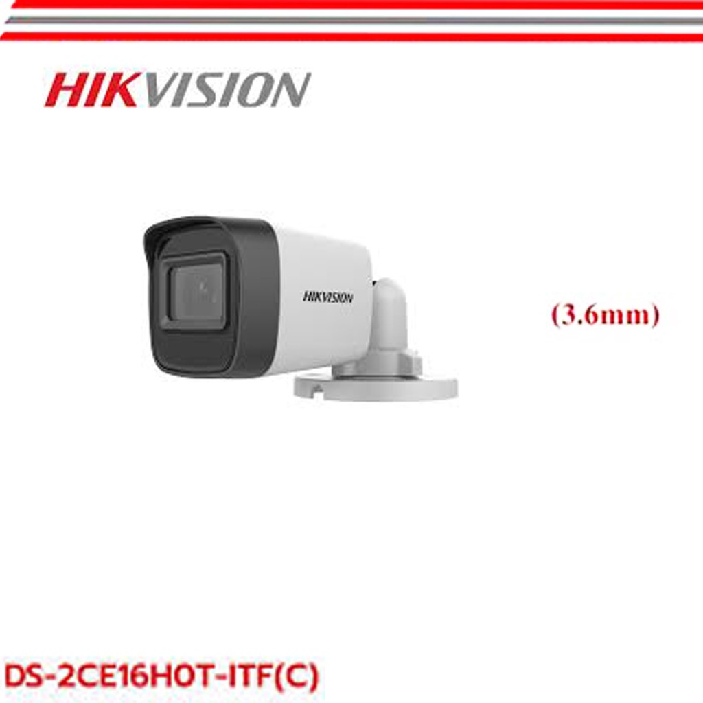 กล้องวงจรปิด 5 ล้านพิกเซล Hikvision รุ่น DS2CE16HOTITF(C) 5 MP Fixed