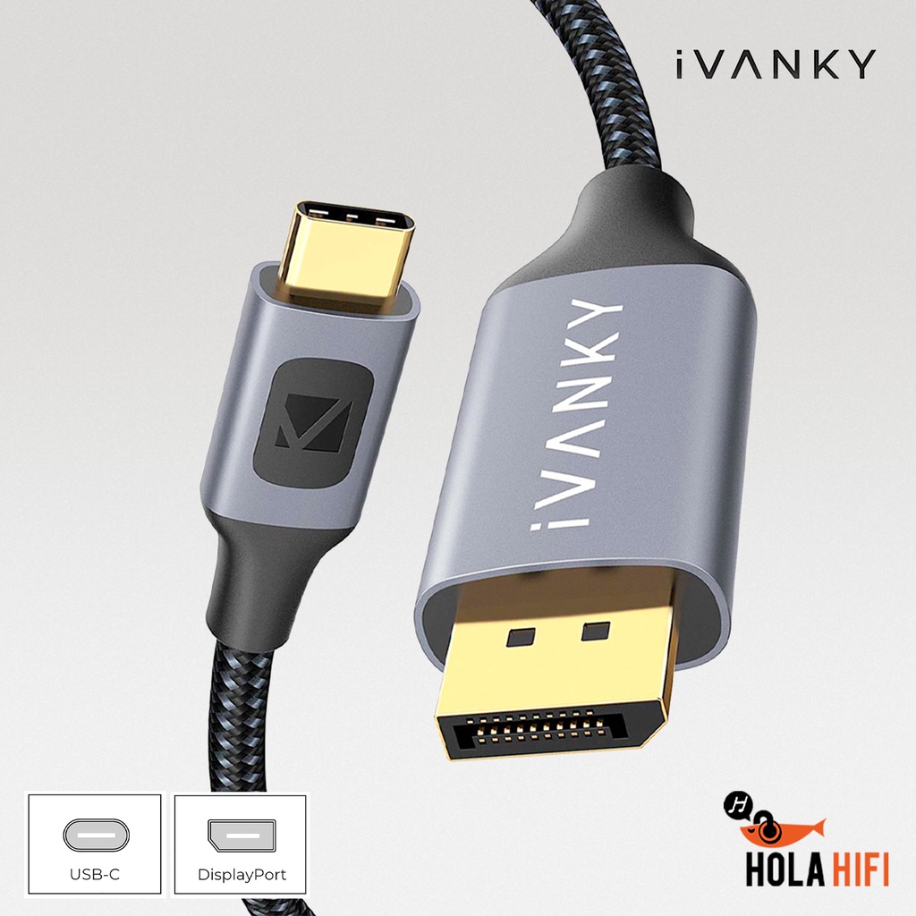 iVANKY USB-C to DisplayPort Cable [ 4K 60Hz ] ถักไนล่อนคุณภาพสูง ทนทาน ...