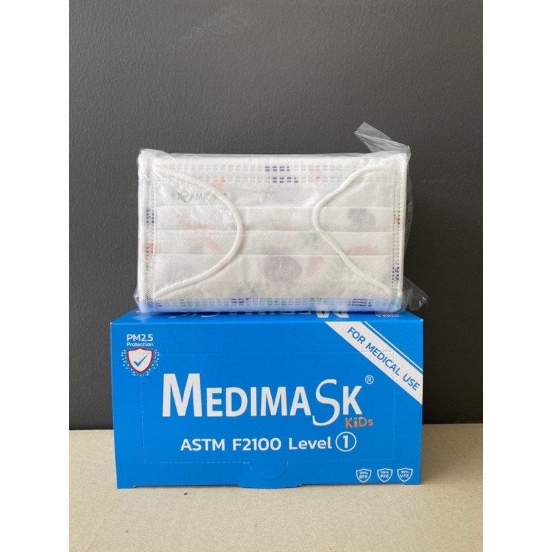 ภาพหน้าปกสินค้าหน้ากากอนามัยเด็ก Medimask 3ชั้น 50ชิ้นต่อกล่อง เกรดการแพทย์ ใช้ในโรงพยาบาล พร้อมส่ง จากร้าน sawangpn บน Shopee