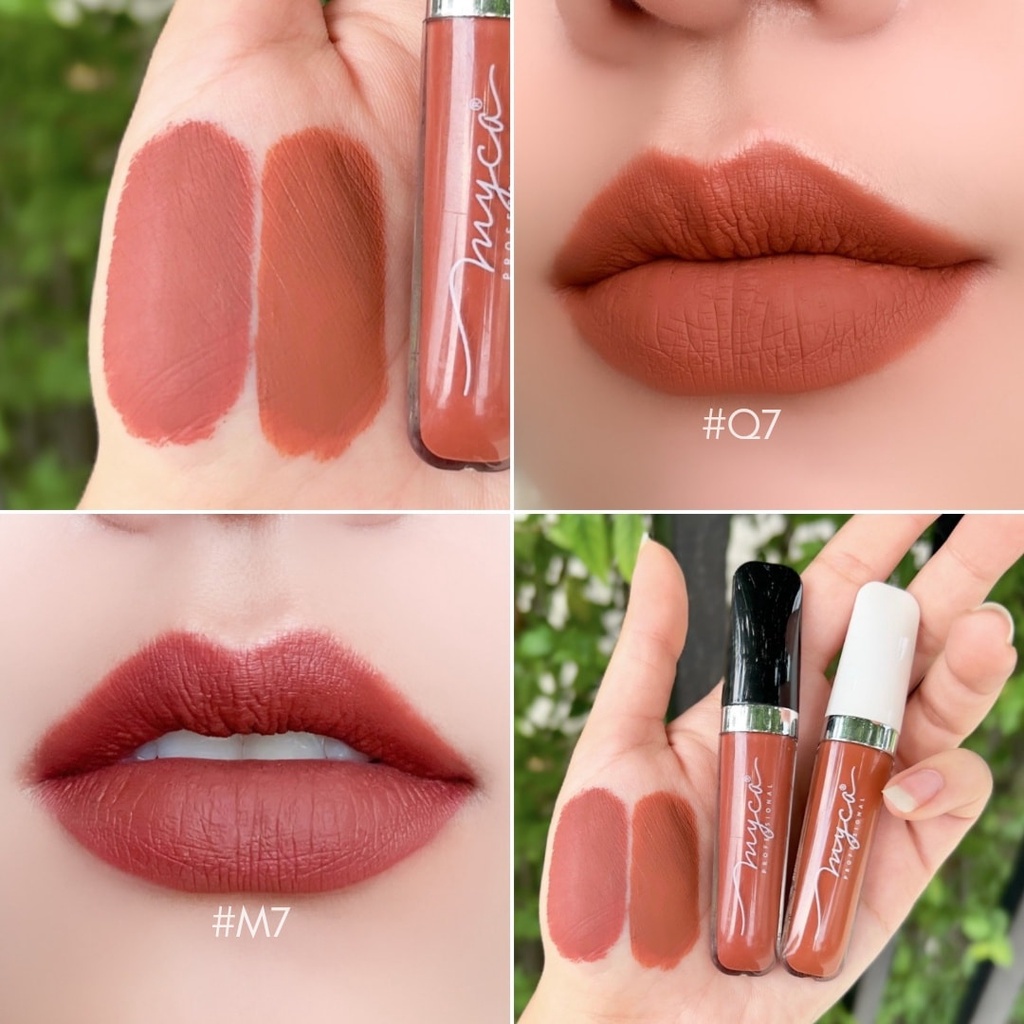 set-gloss-myca-m7-r2-เซ็ตคู่-2-ชิ้น-กลอสเนื้อแมท-สีสันสวยงาม-เนื้อสัมผัสนุ่มละเอียด-เกลี่ยง่าย-กันน้ำ-ติดทน-ไม่ติดแมส