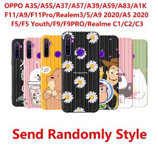 เคสโทรศัพท์มือถือ ลายการ์ตูนมอนสเตอร์ ดอกไม้ สําหรับ Oppo Neo9 A39 F1S A83 F5 F7 F9 F9Pro A3S A5S A71 F11 A5 A9 2020 Realme 5 3