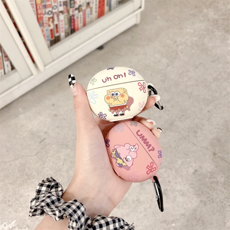 จัดส่งรวดเร็ว-เคสหูฟัง-แบบนิ่ม-ลายการ์ตูน-spongebob-amp-violent-bear-น่ารัก-สําหรับ-oppo-enco-air-2